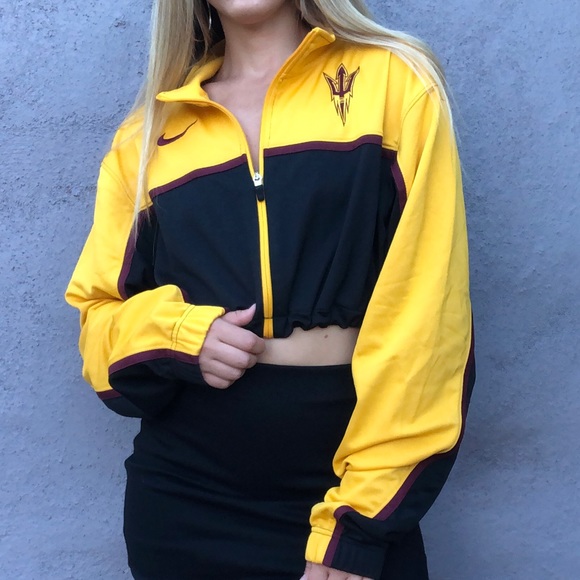 ASU SUNDEVILS CUSTOM NIKE CROP ZIP UP PULLOVER - Picture 5 of 8